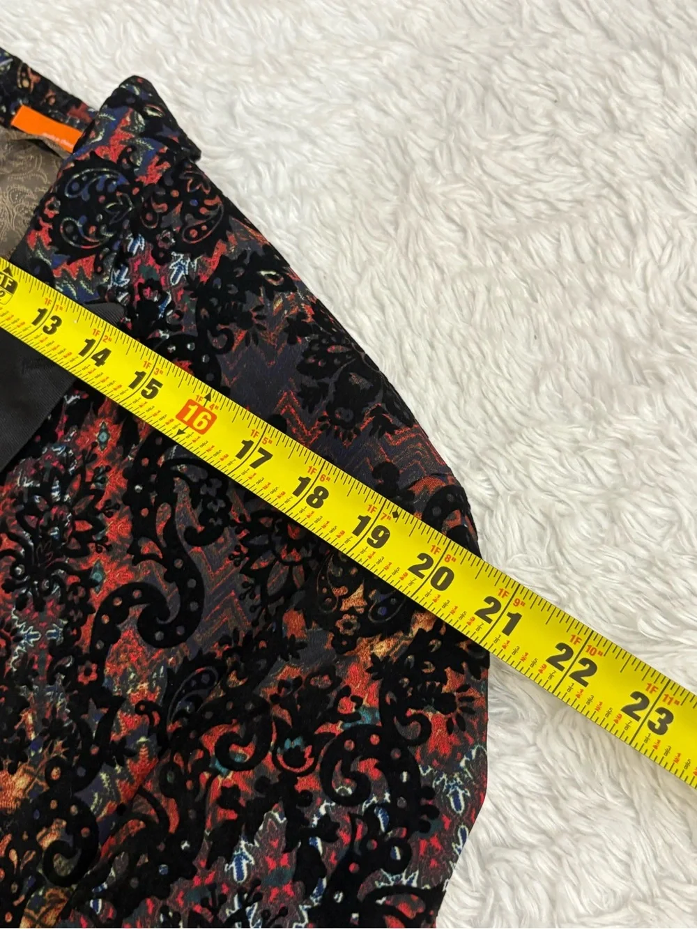TALLIA Black Velvet Floral Print Peak lapels felt undercollar Sport Coat 50R